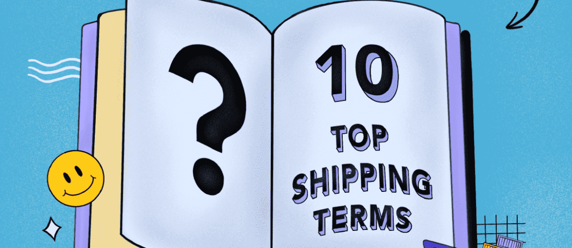 Top 10 dei termini di spedizione e un libro.