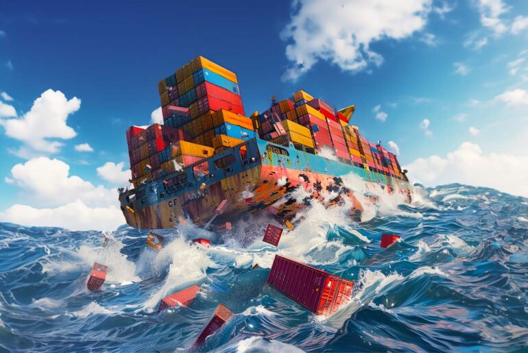 Cosa succede quando i container cadono in mare